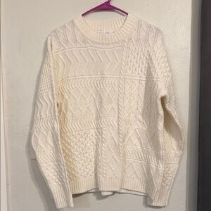 Time and Tru Ivory Knit Sweater